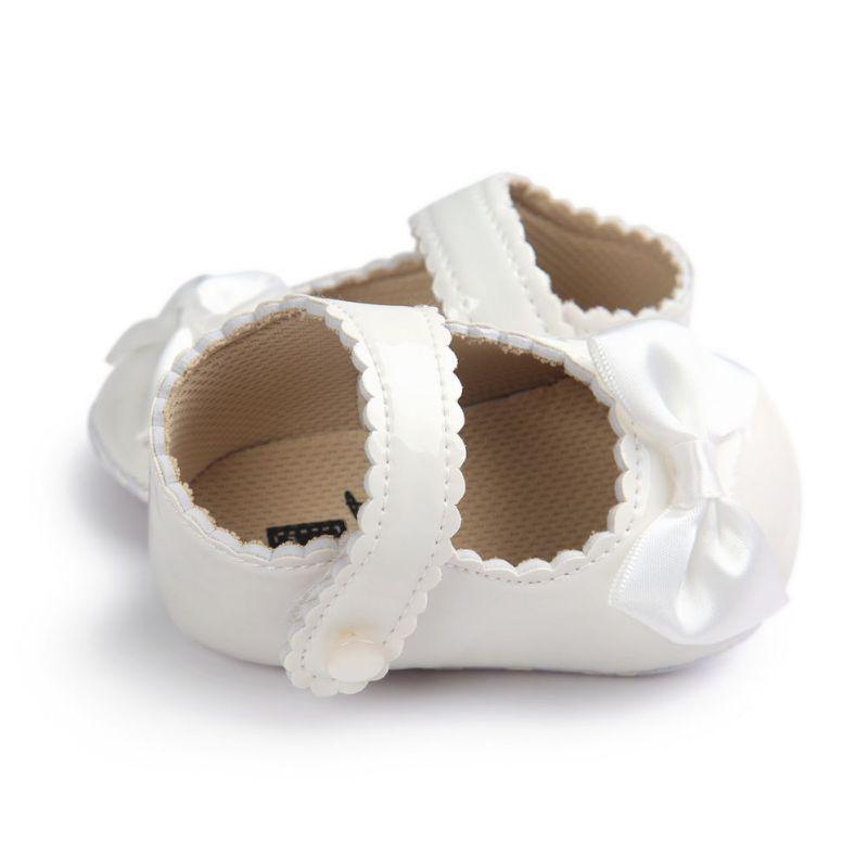 Red Princess Baby Girl Shoes Newborns Butterfly-knot PU Leather Shoes Infants Crib Soft Fashion Footwear Shoes