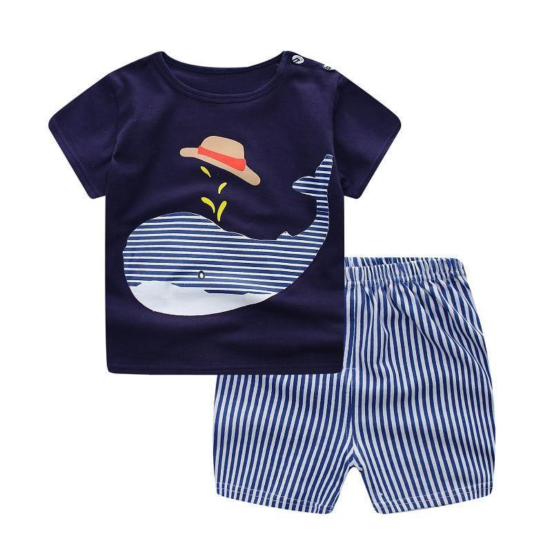 Modern Baby Short Sleeve Clothing Set For Boys And Girls Cotton Underwear SuitSummer Pajamas for Kids