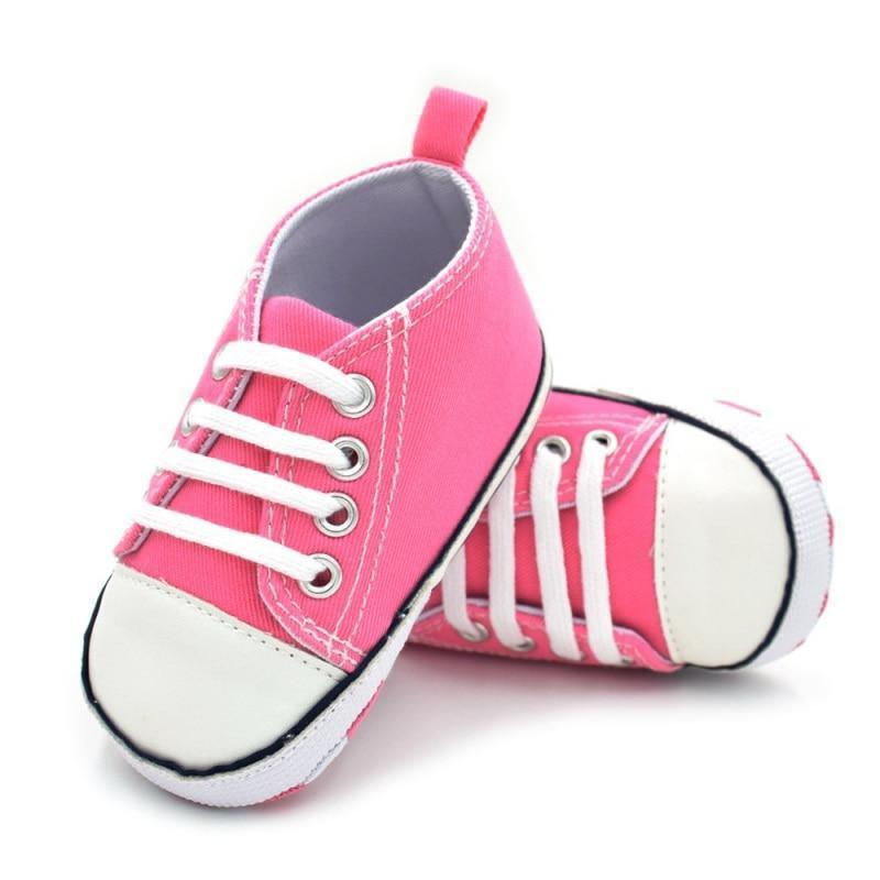 Classic Canvas Newborn Baby Boys Girls First Walkers Toddler Soft Sole Anti-slip Sneakers