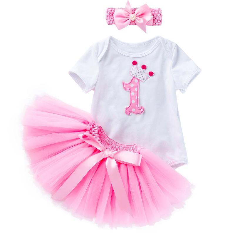 2 Year Girl Baby Birthday Dress For Birthday Girl Party - 3 Piece Infant Clothing Luxury Set For Birthdays For Girls