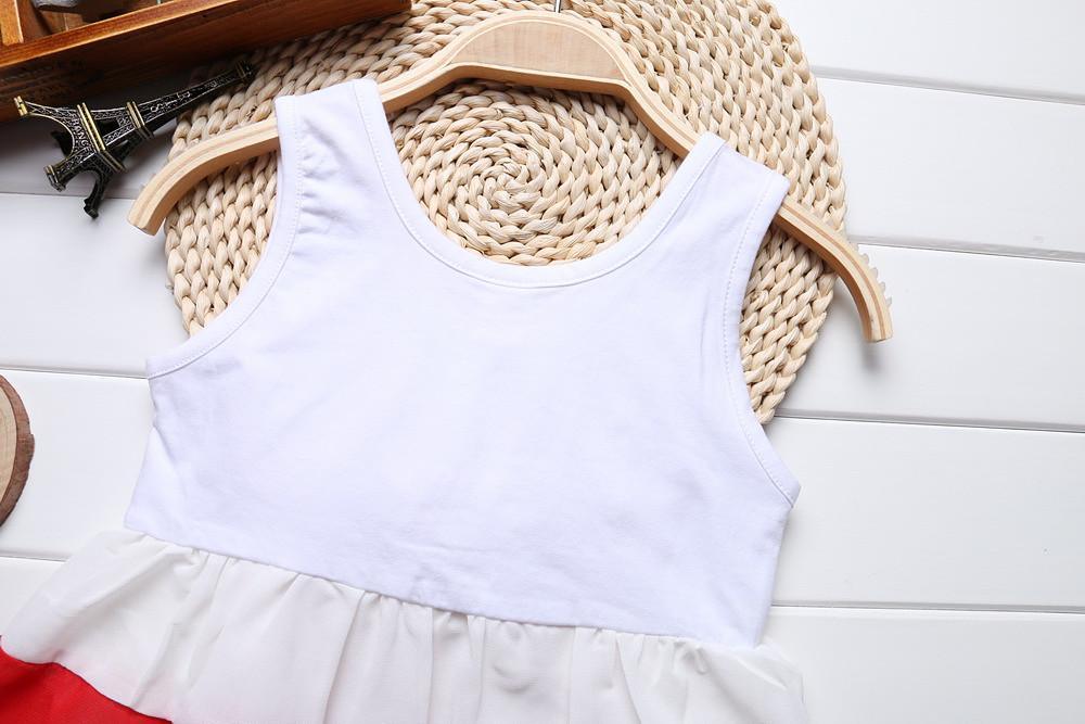 Baby Girl Clothes for Kids with Cute Purple Stripe and Round Neck  Sleeveless Chiffon Dresses For Girls
