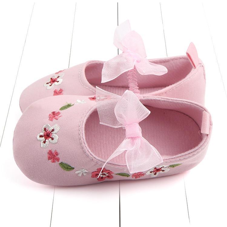Newborn First Walkers Toddler Shoes Non-slip Baby Girls Kids Floral Shoes Princess Shoes Soft Sole Kids Toddler Infant Boots