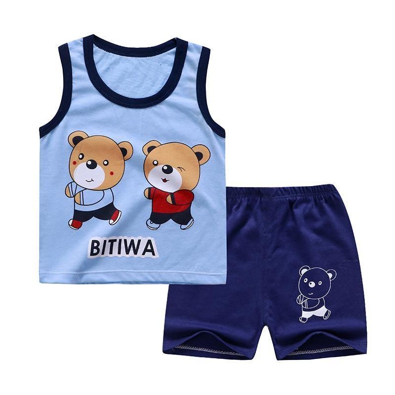 Modern Baby Short Sleeve Clothing Set For Boys And Girls Cotton Underwear SuitSummer Pajamas for Kids