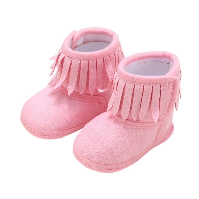 Cute Baby Infants Shoes Dot Knitting Boots Casual Non-slip Soft Soled Walking Shoes