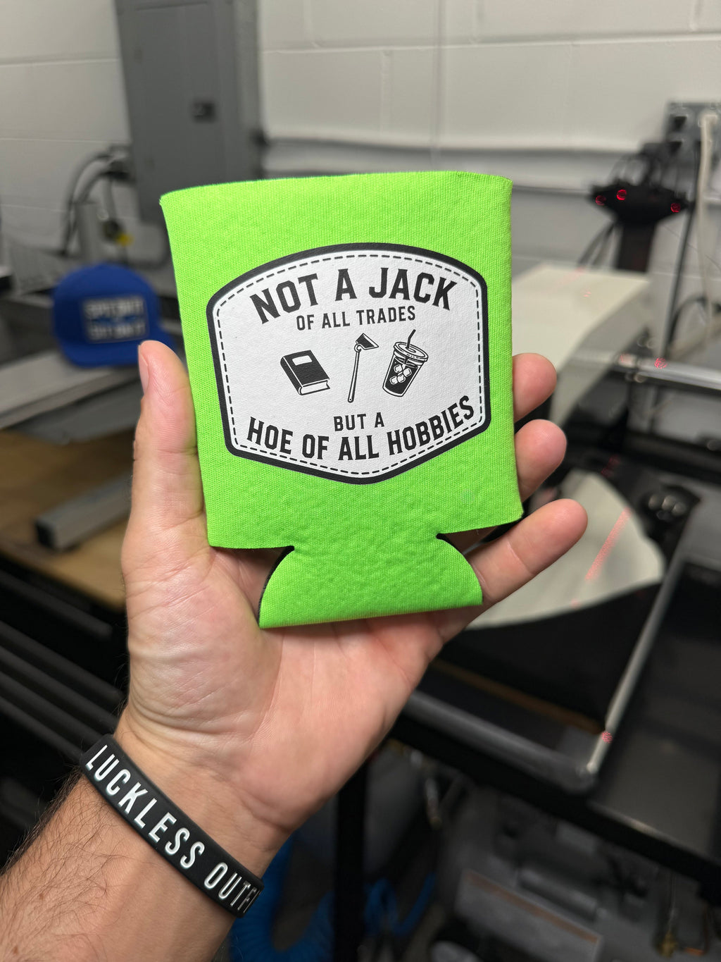 Hoe of All Hobbies Koozie