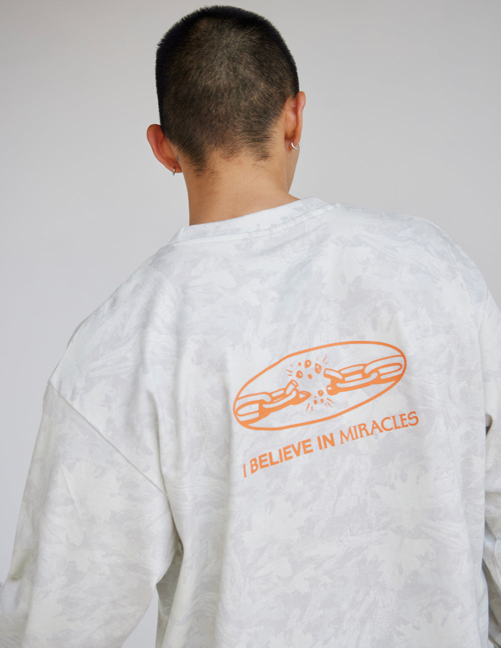 I Believe in Miracles Camo LS Heavyweight Tee