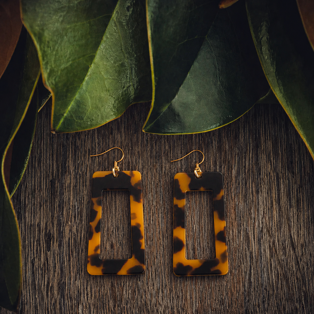 Beautiful Acrylic Leopard Earrings