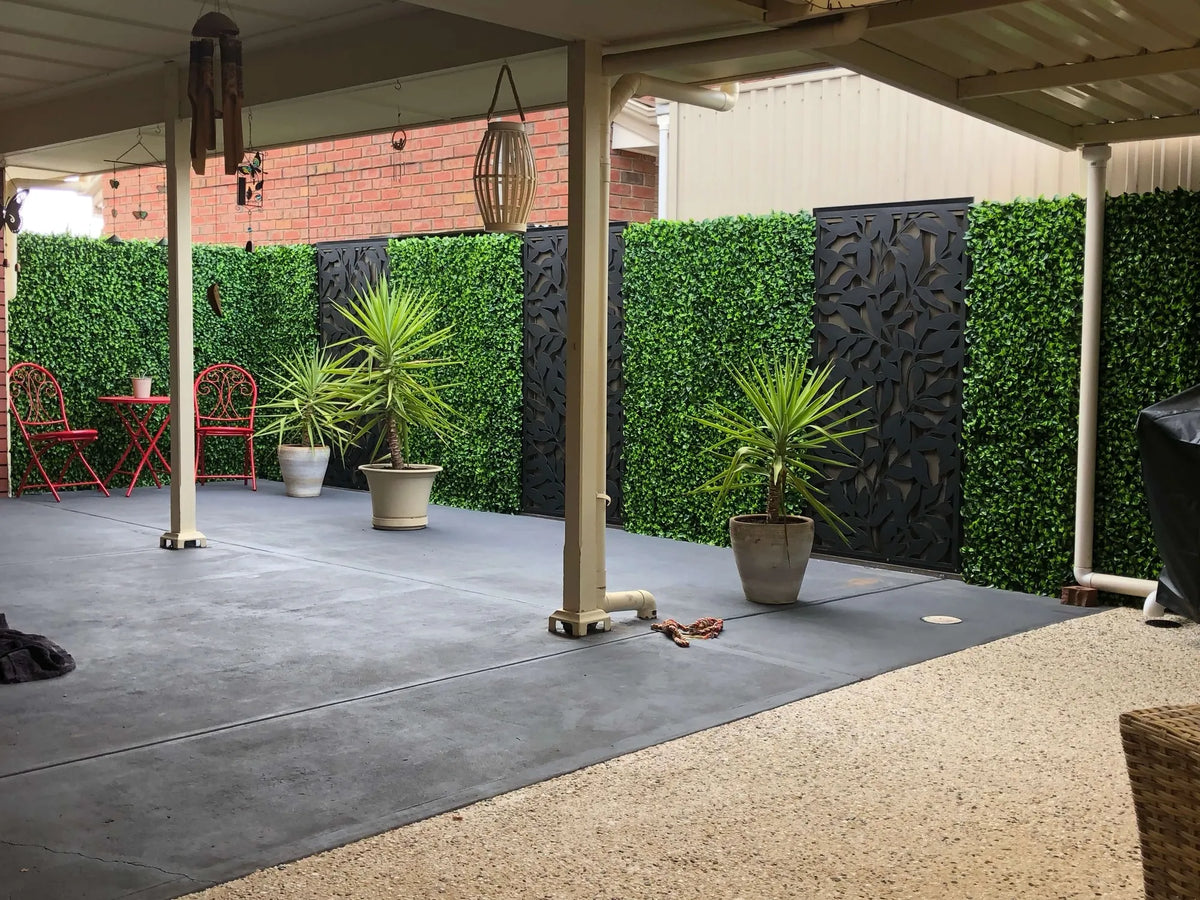 Jasmine Artificial Vertical Garden Green Wall Panel 40×40in 11 SQ FT – UV Resistant – Commercial Grade