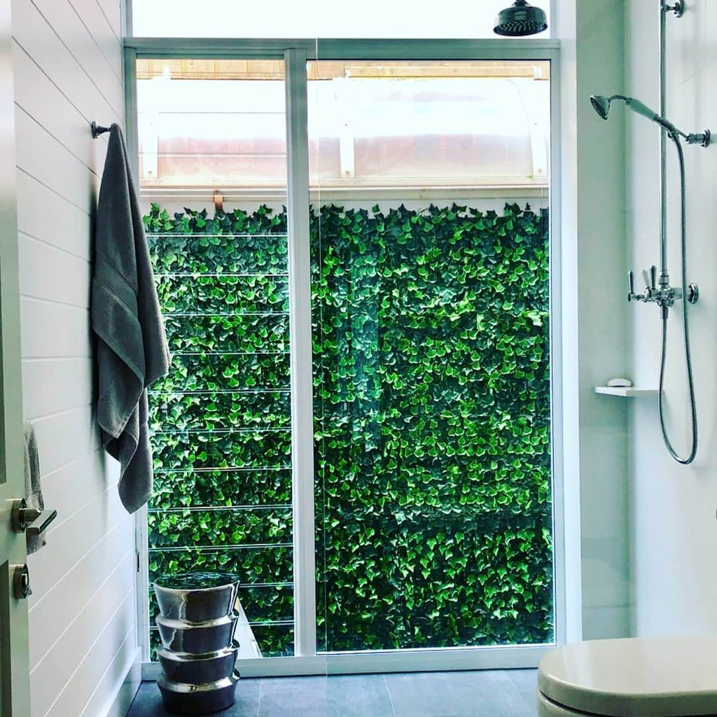 Boston Ivy Artificial Vertical Garden Green Wall Panel 40×40in 11 SQ FT – UV Resistant – Commercial Grade