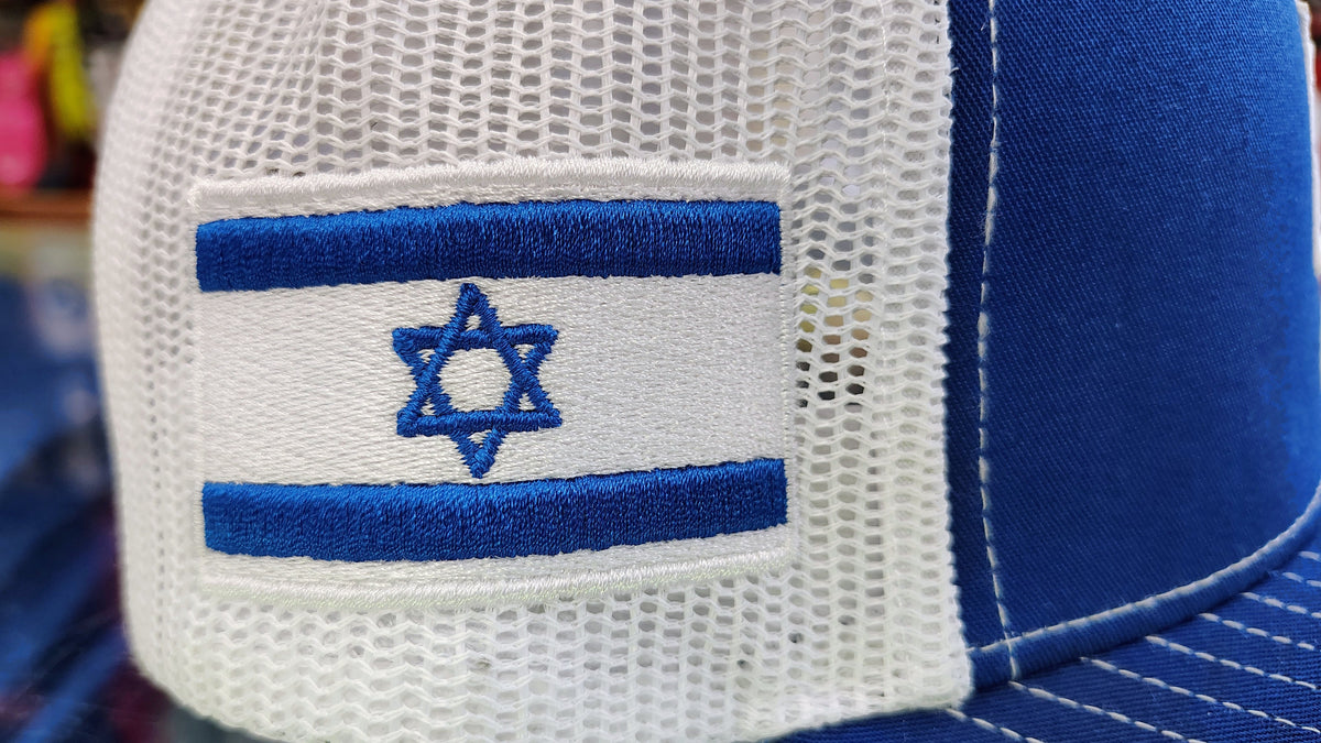 Trucker Mesh Hat with Embroidered Star of David