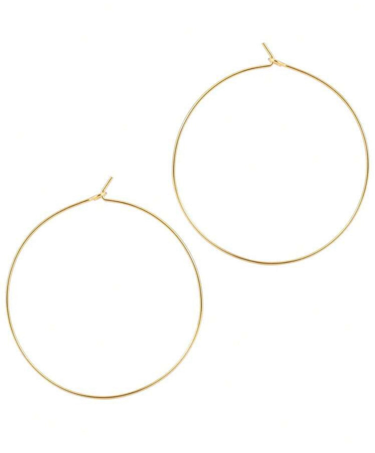 Beautiful Gold Thin Hoop Earrings