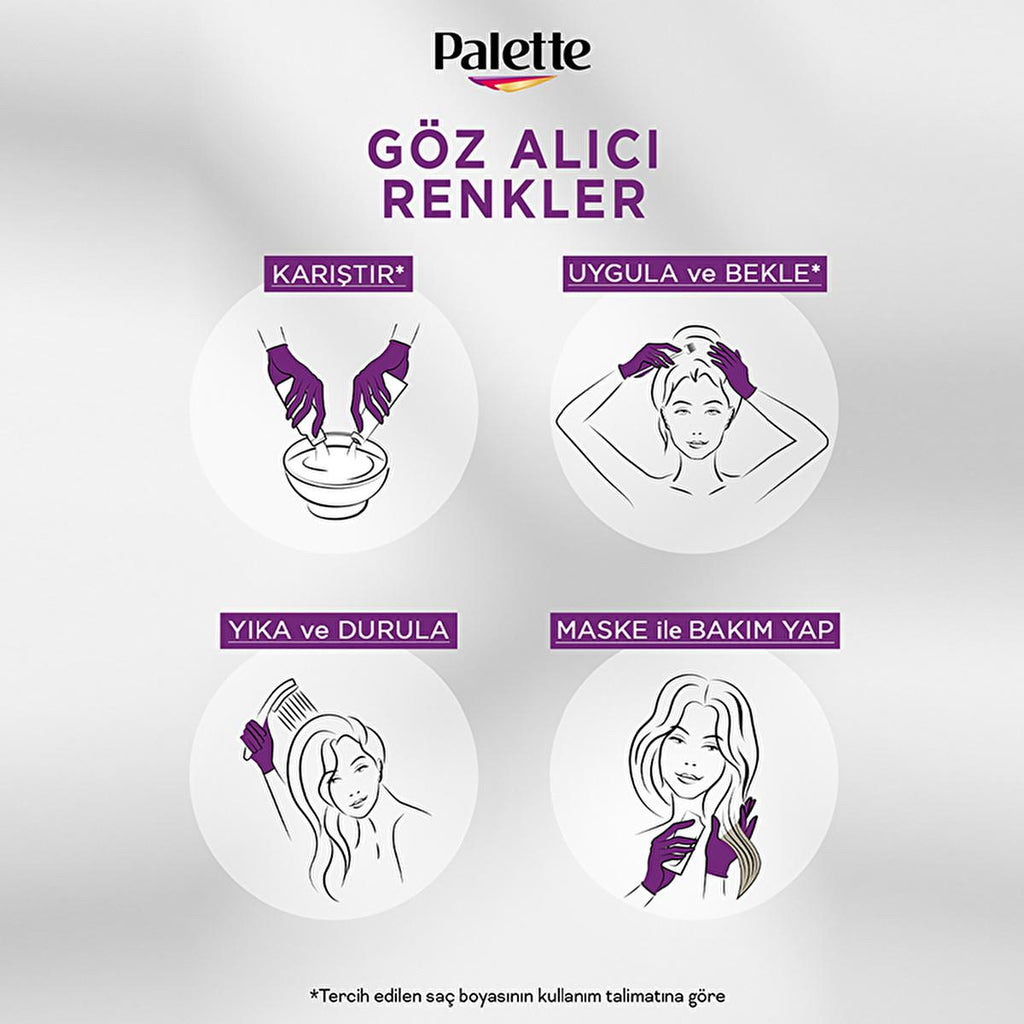Palette Cool Ash Dark Blonde Hair Dye with Keratin & Nourishing Oils - Intense, Long-Lasting Color & Shine