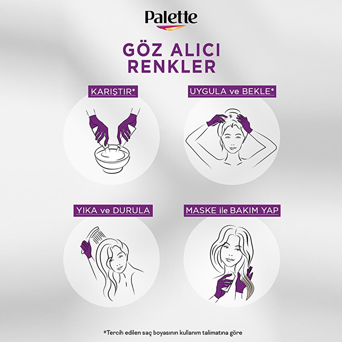 Palette Cool Ash Dark Blonde Hair Dye with Keratin & Nourishing Oils - Intense, Long-Lasting Color & Shine