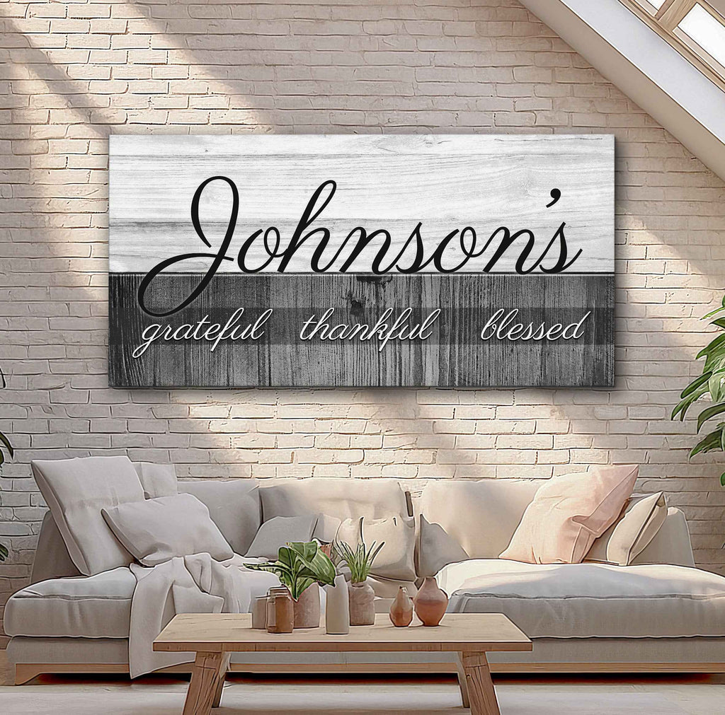 Family Grateful Sign