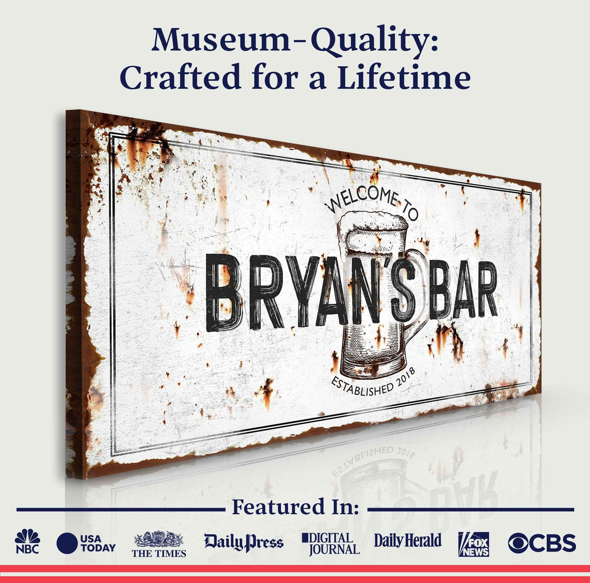 Beer Barrel Bar Sign II