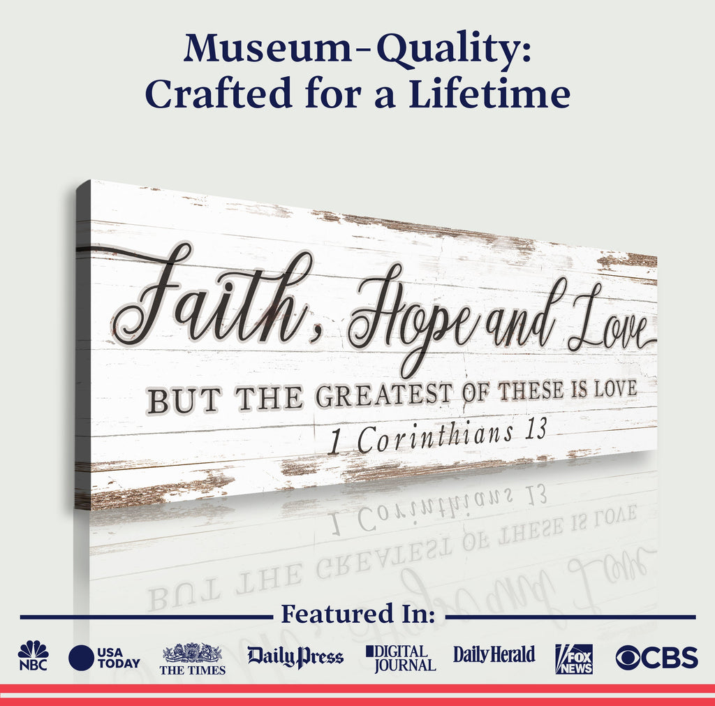Faith Hope And Love 1 Corinthians 13 Faith Sign III