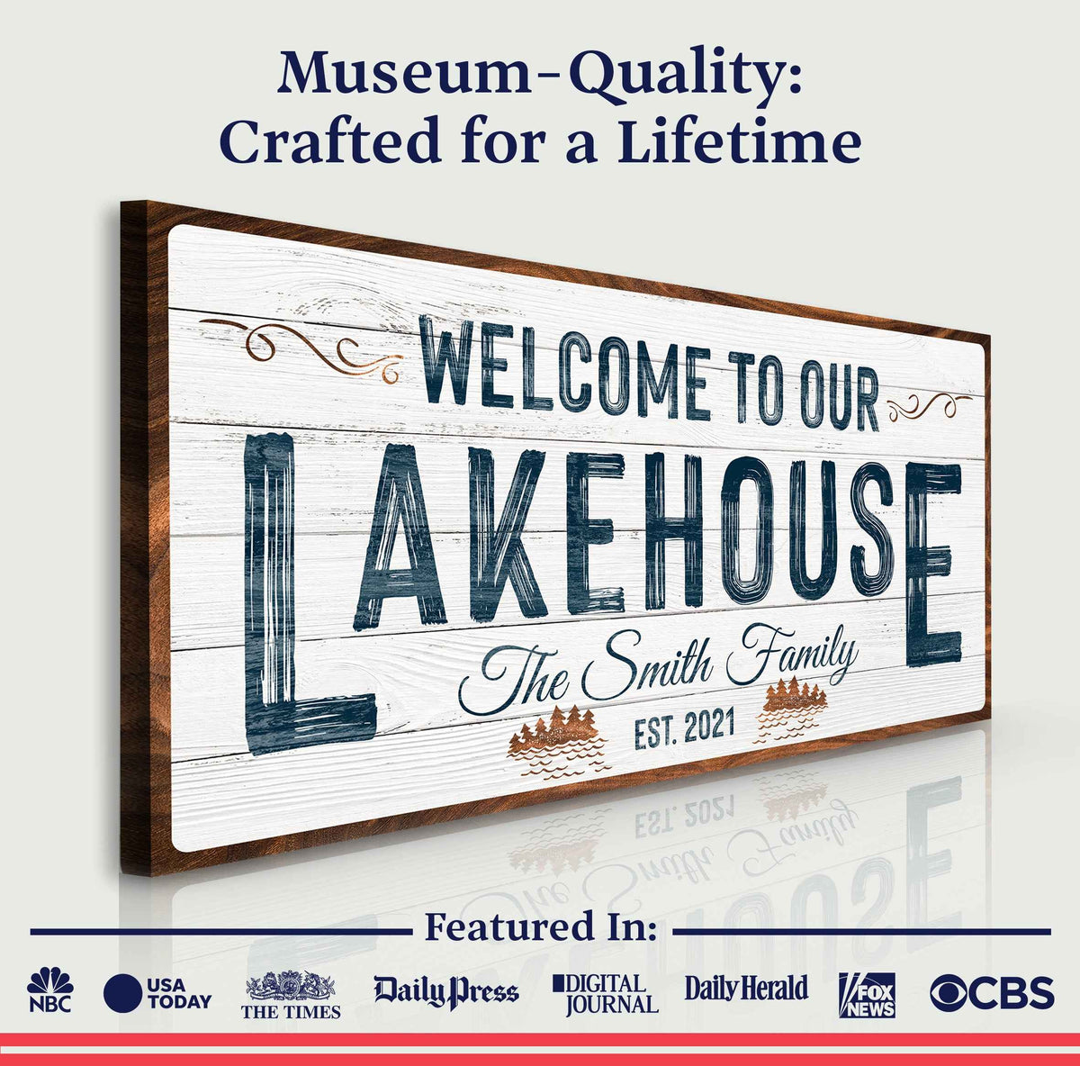 Welcome To Our Lakehouse Sign