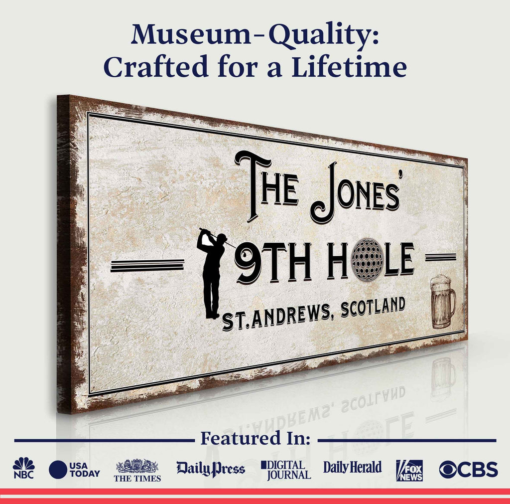 19th Hole Golf Personalized Sign