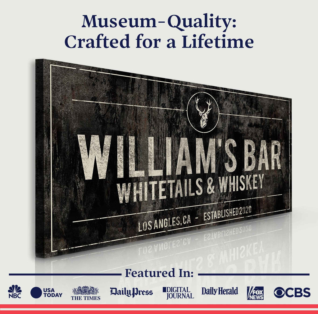 Whitetails and Whiskey Sign