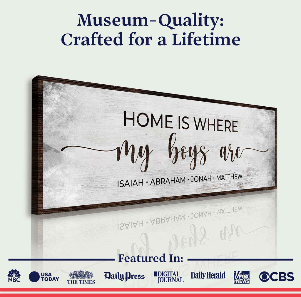 Home Is Where My Boys Are Sign II