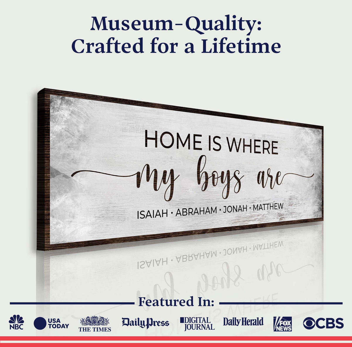 Home Is Where My Boys Are Sign II