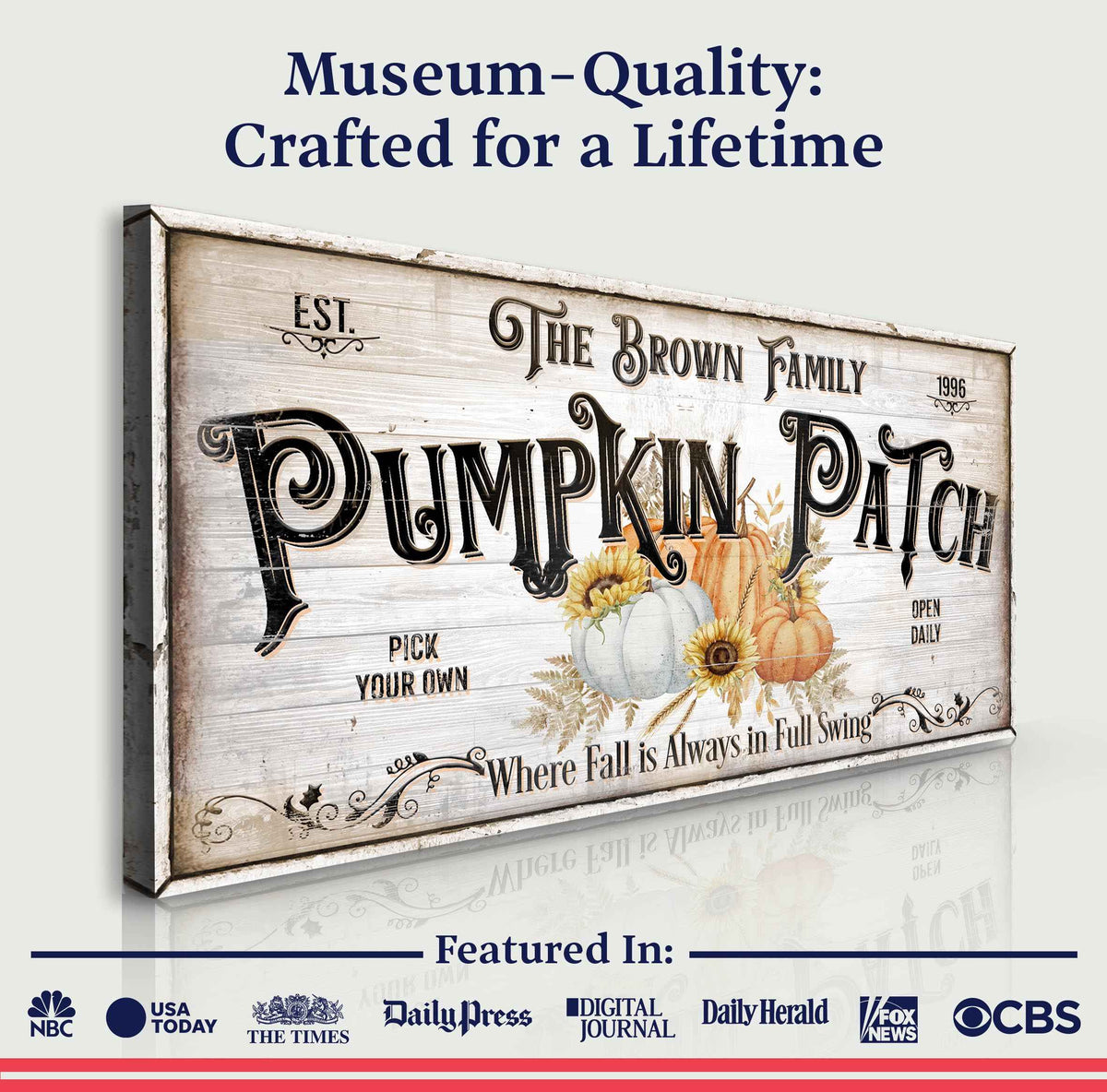 Personalized Pumpkin Patch Sign V
