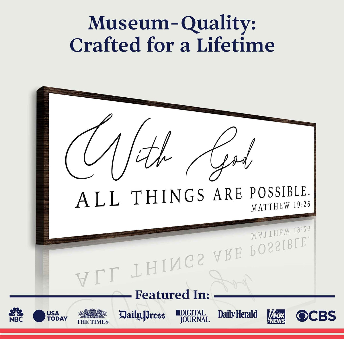With God All Things Are Possible Faith Sign III