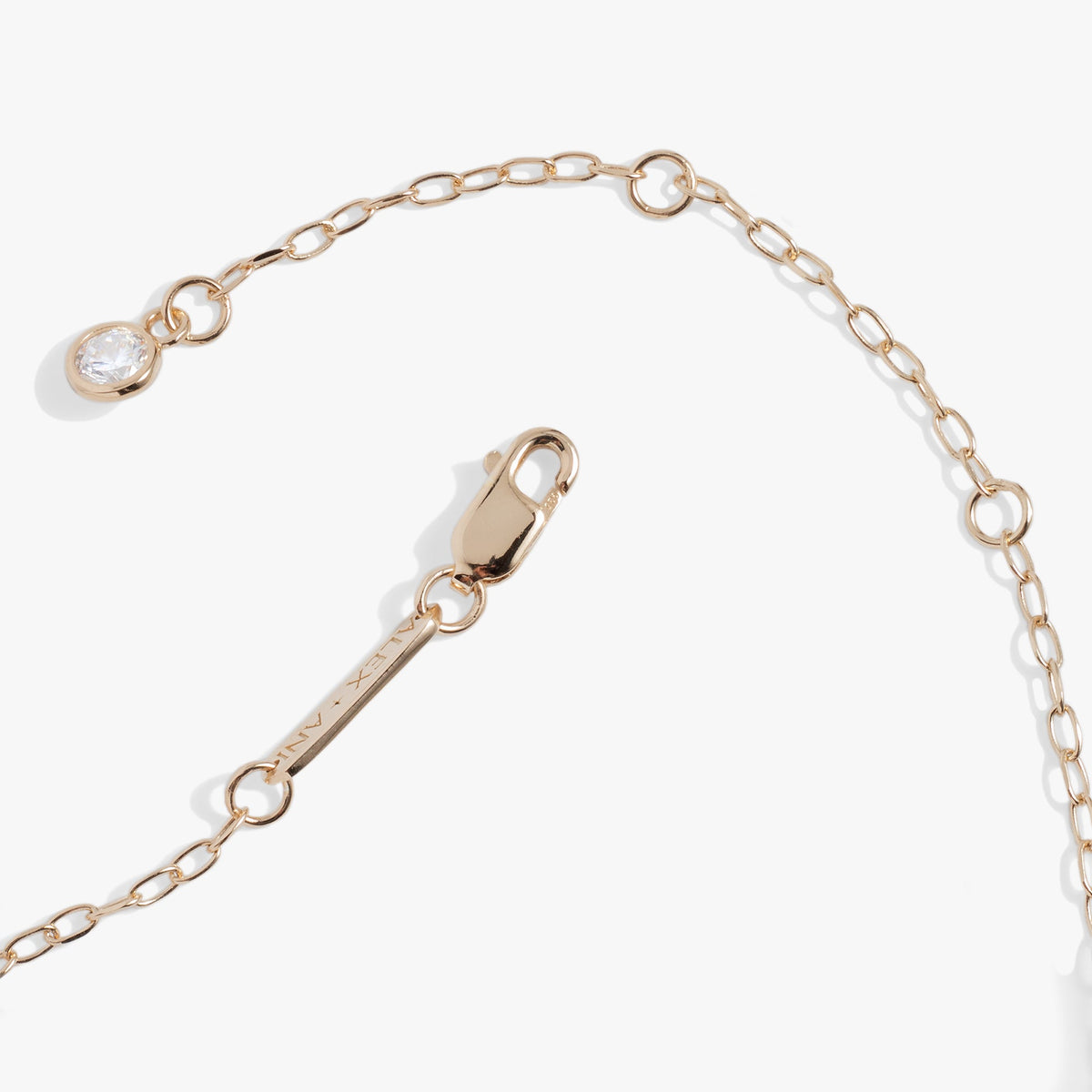 Initial R Precious Elongated Necklace