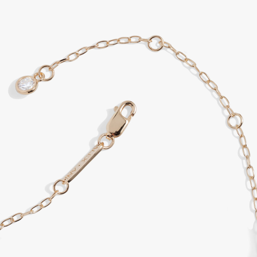 Initial E Precious Elongated Necklace