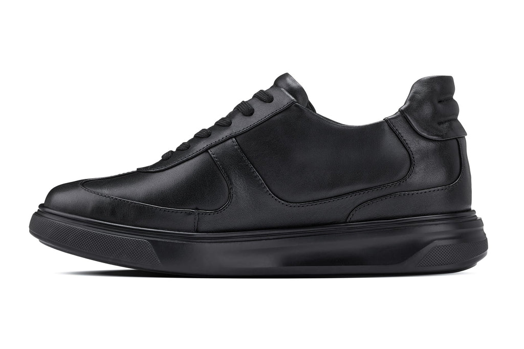 CALTO - J2200 - 2.6 Inches Taller (Black/Black Sole) - Lightweight Nappa Sneakers