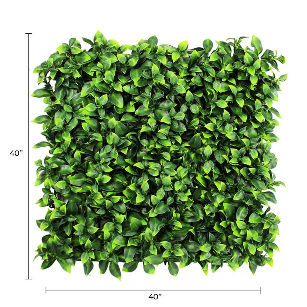 Jasmine Artificial Vertical Garden Green Wall Panel 40×40in 11 SQ FT – UV Resistant – Commercial Grade