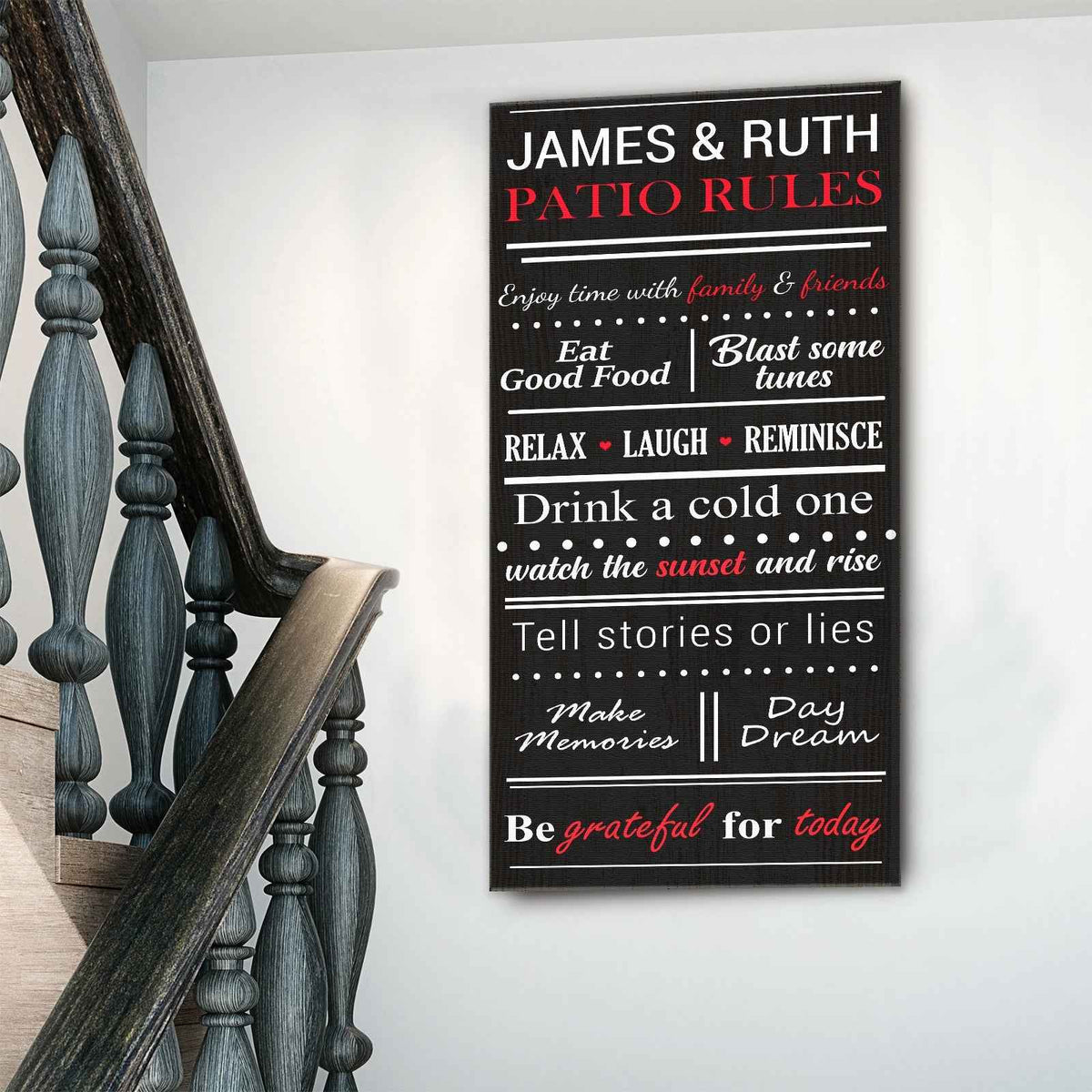Patio Rules Sign