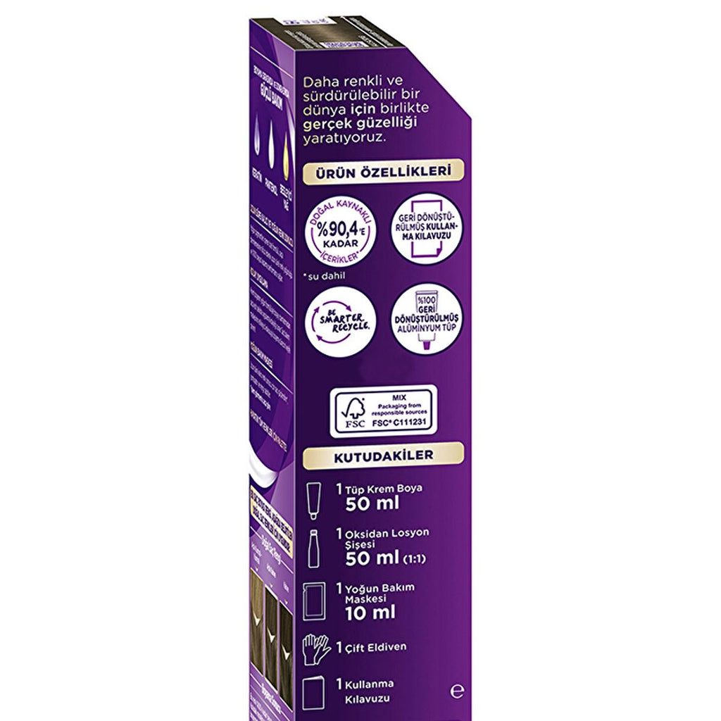 Palette Cool Ash Dark Blonde Hair Dye with Keratin & Nourishing Oils - Intense, Long-Lasting Color & Shine
