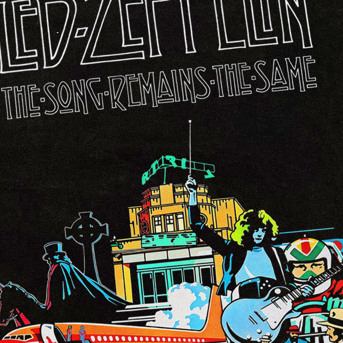 1976 Led Zeppelin 'The Song Remains The Same' Promo Black T-Shirt