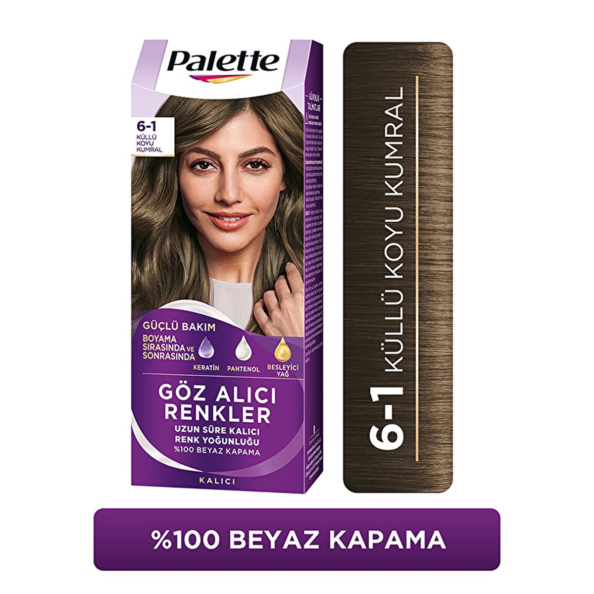 Palette Cool Ash Dark Blonde Hair Dye with Keratin & Nourishing Oils - Intense, Long-Lasting Color & Shine