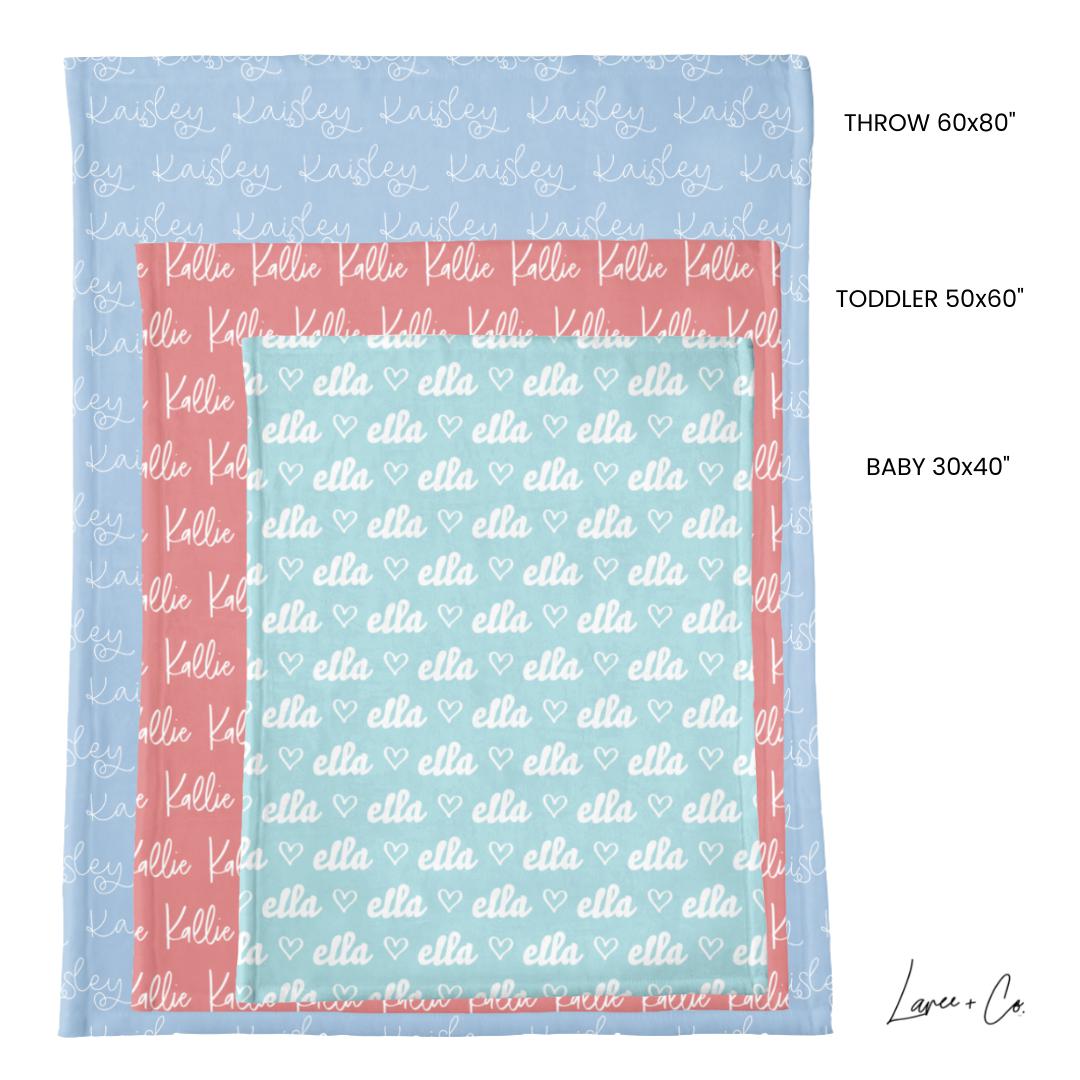 Lillian Leopard Personalized Minky Blanket