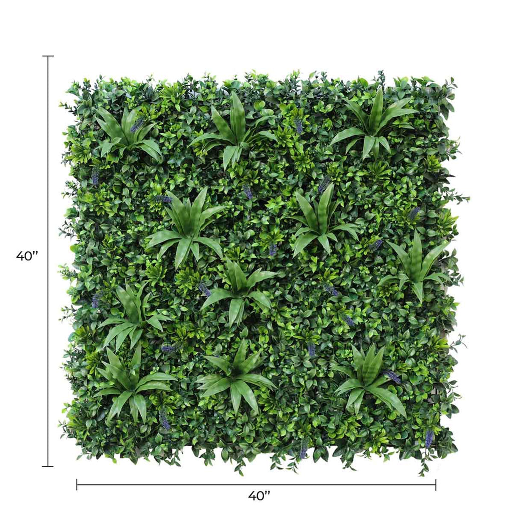 Lavender Fields Artificial Vertical Garden Green Wall Panel 40×40in 11 SQ FT – UV Resistant – Commercial Grade