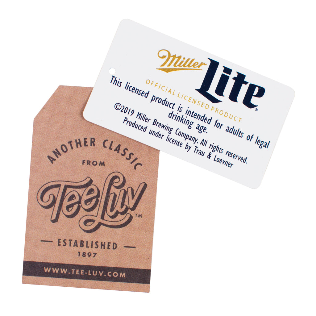 Miller Lite Beer Front and Back Print T-Shirt - White