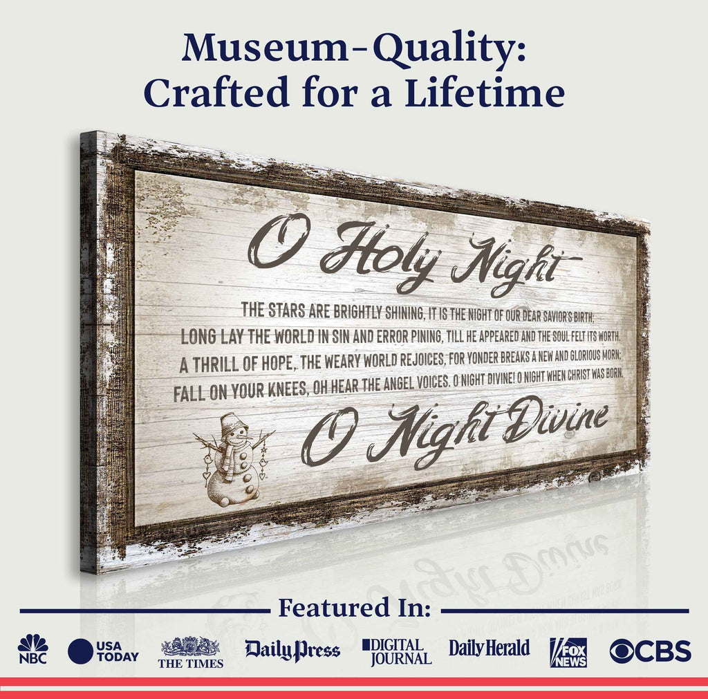 O Holy Night Christmas Sign