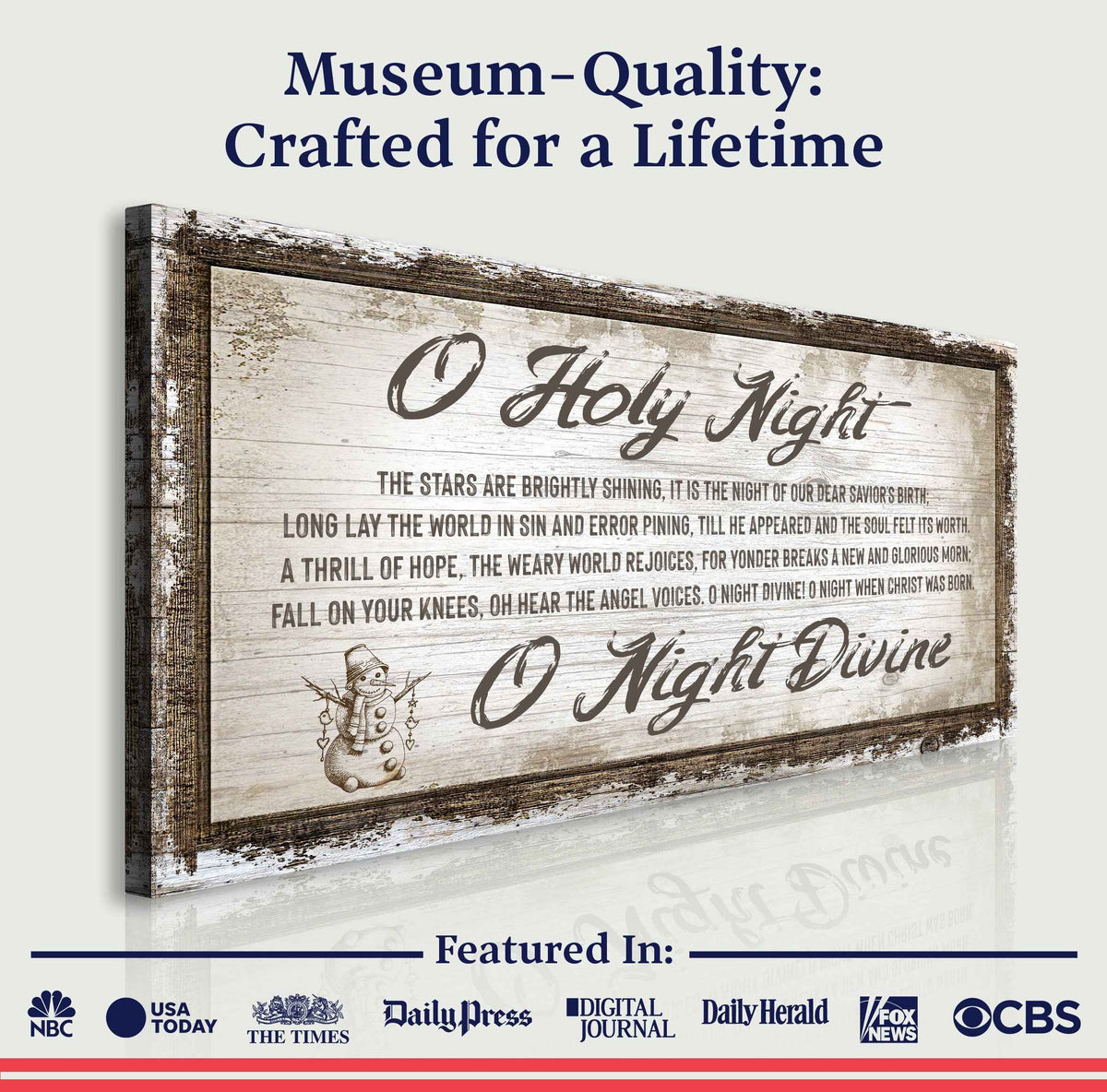 O Holy Night Christmas Sign