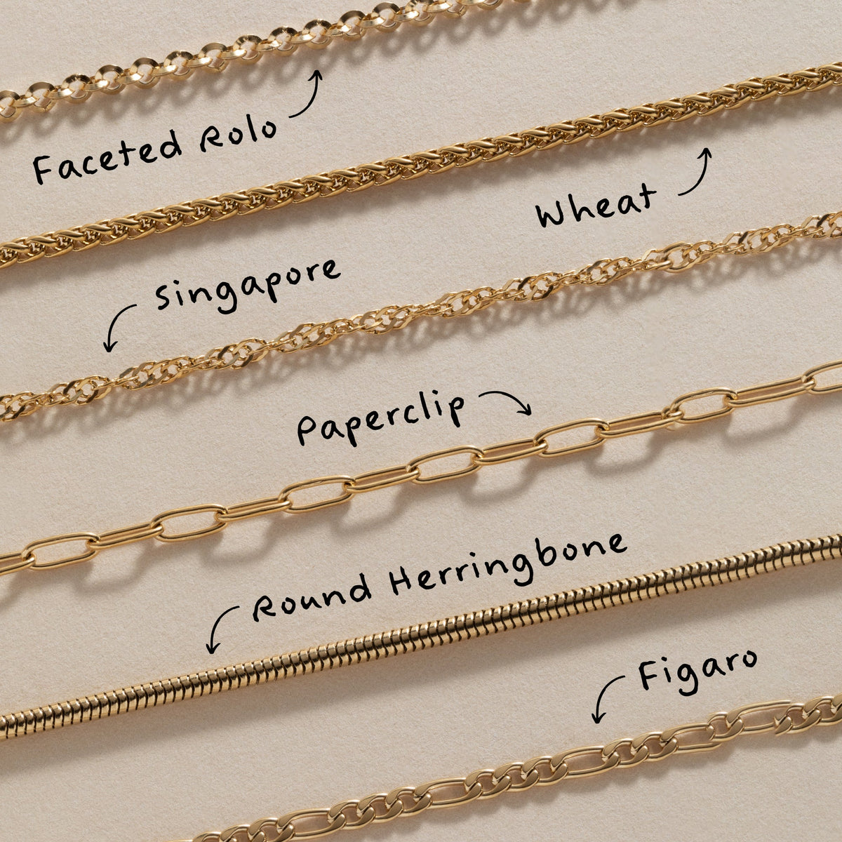 Faceted Rolo Charm & Layering Necklace