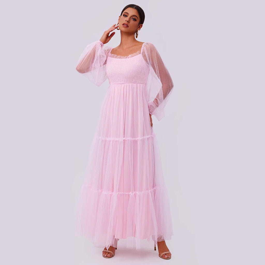 Women Sweet Daily Mesh Tutu Dress
