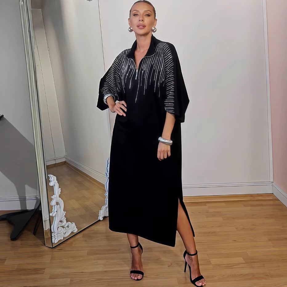 Autumn Printed Loose Women Wear Long Sleeve Dress