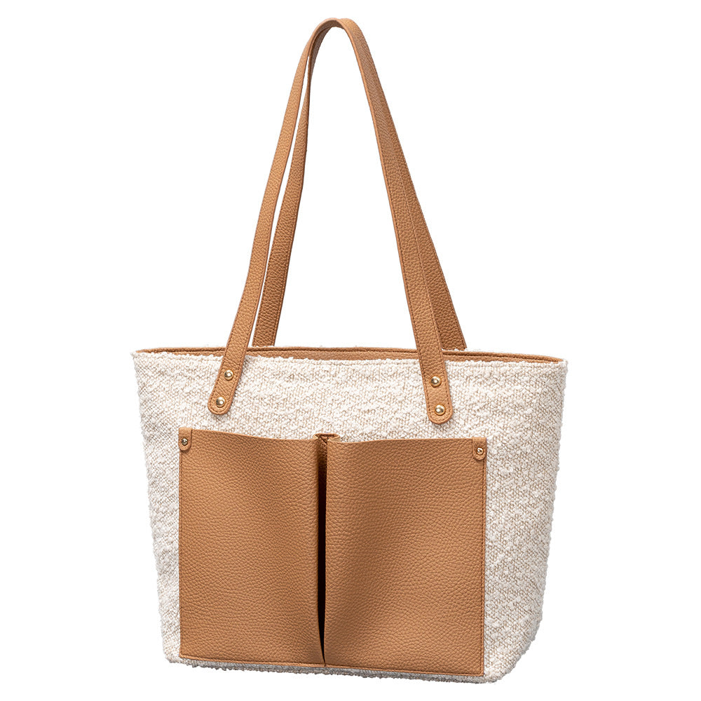 Large capacity handbag, bag for women pu, tote bag, retro commuter shoulder bag for women
