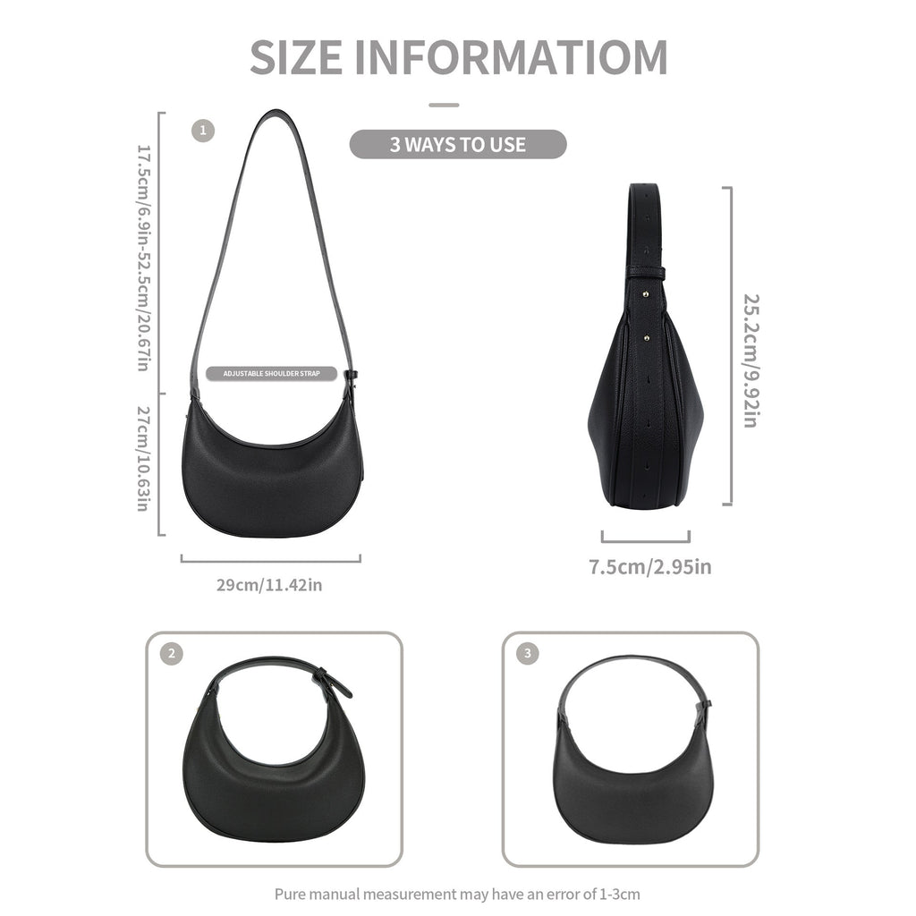 Half Moon Bag, Shoulder Strap Adjustable Shoulder Bag, Hobo Bag for Women