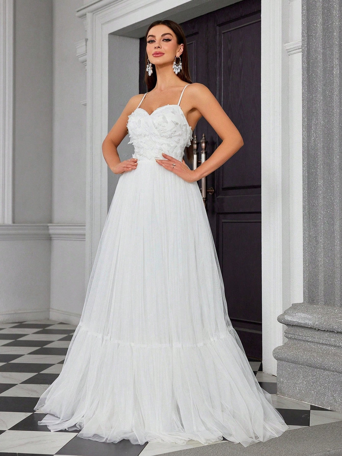 Simple White Light Wedding Dress Ball Birthday Party Dress Registration Certificate Trip Shoot Dress Annual Party Evening Dress