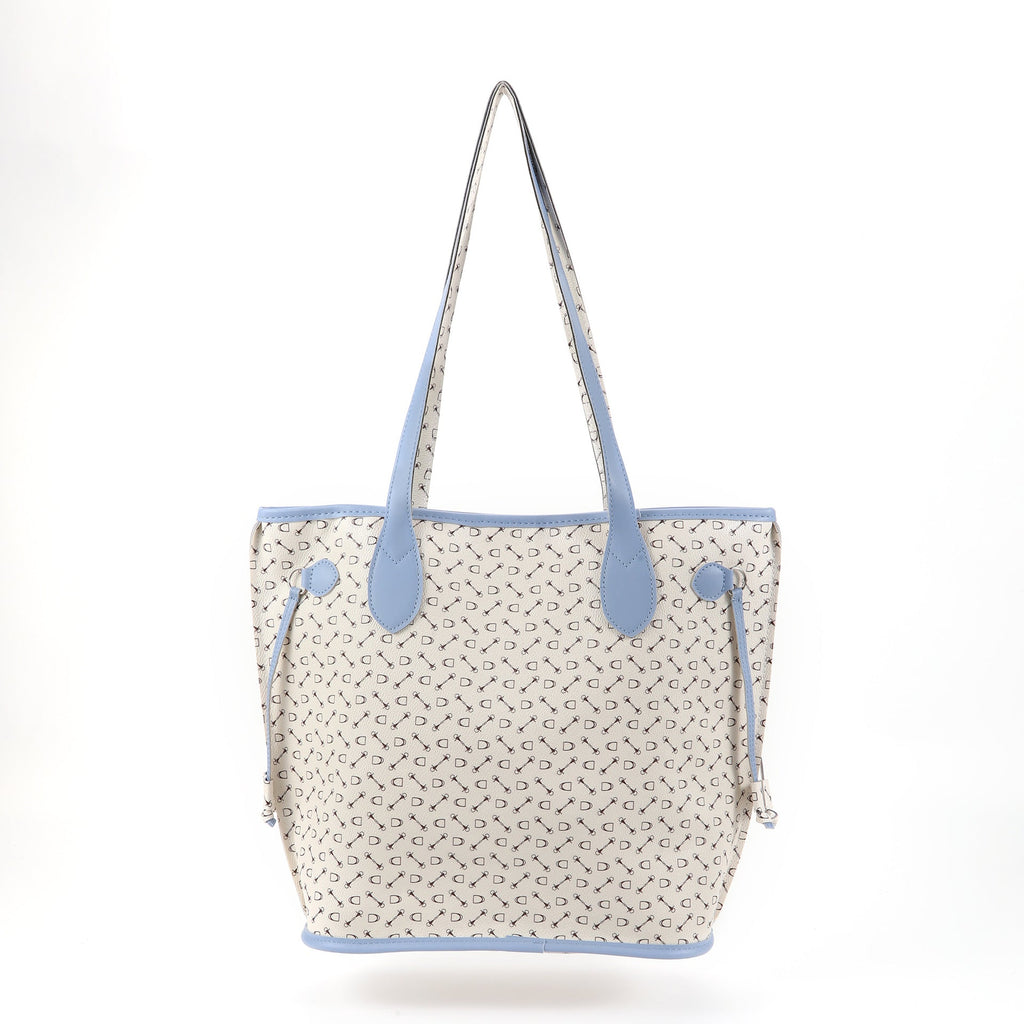 Ladies printed shoulder bag, versatile large capacity casual tote bag, big shoulder hobo bag