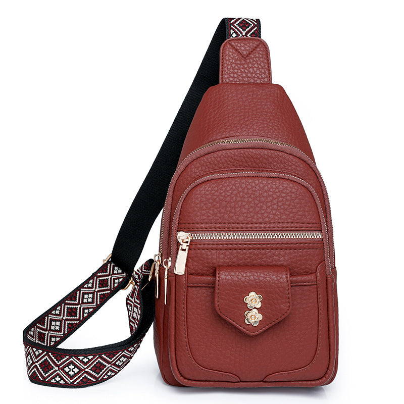 Bags Women Chest Bag Retro Easy Matching Faux Leather Messenger Bag Casual Women Chest Bag