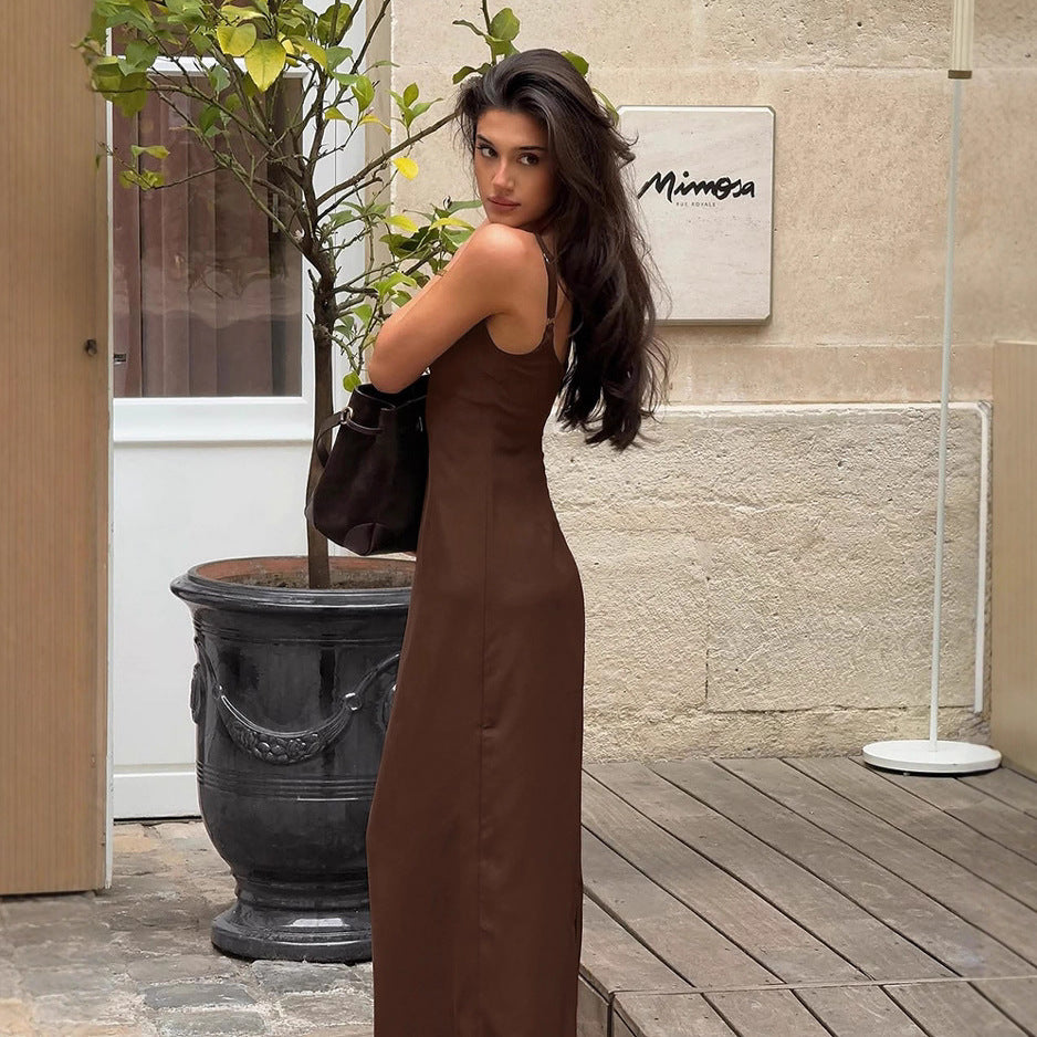 Woman Waist Slimming Slim Fit Sexy Sling Dress Summer Women Clothing Retro Sheath Dress