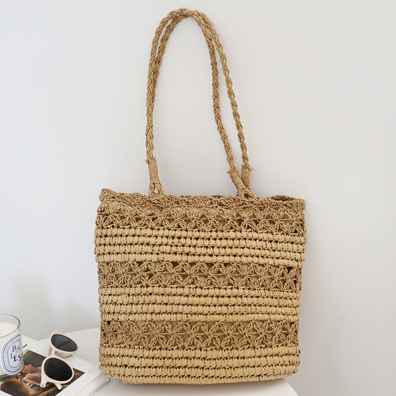 Fairy Hollow Out Cutout out Straw Bag Summer Little Shoulder Woven Bag Vacation Beach Bag Women Bag